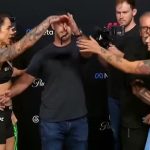 Brasileira provoca argentina com preservativos e notas de dinheiro em encarada do UFC